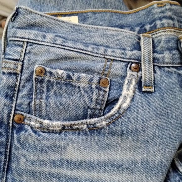 Levi's 501s Distressed Skinny Jeans Button Fly Sz 27x28 - Picture 11 of 12